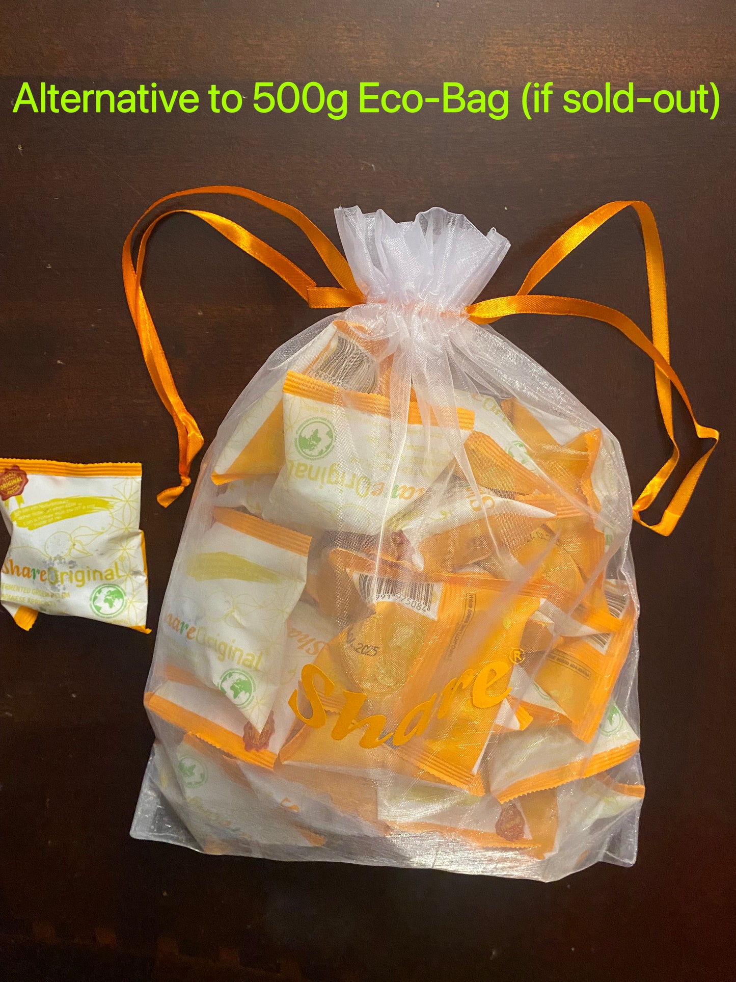 (30-Day Plan) Share Original Fermented Japanese Apricot/Plum 30-piece in Organza Bag: 30+month Naturally Fermented w. Living Ingredients (not lab-made); Vegan/Plant-Based; Lactose-Free; Individual Packs for Tavel (Made in Switzerland, Free Shipping)