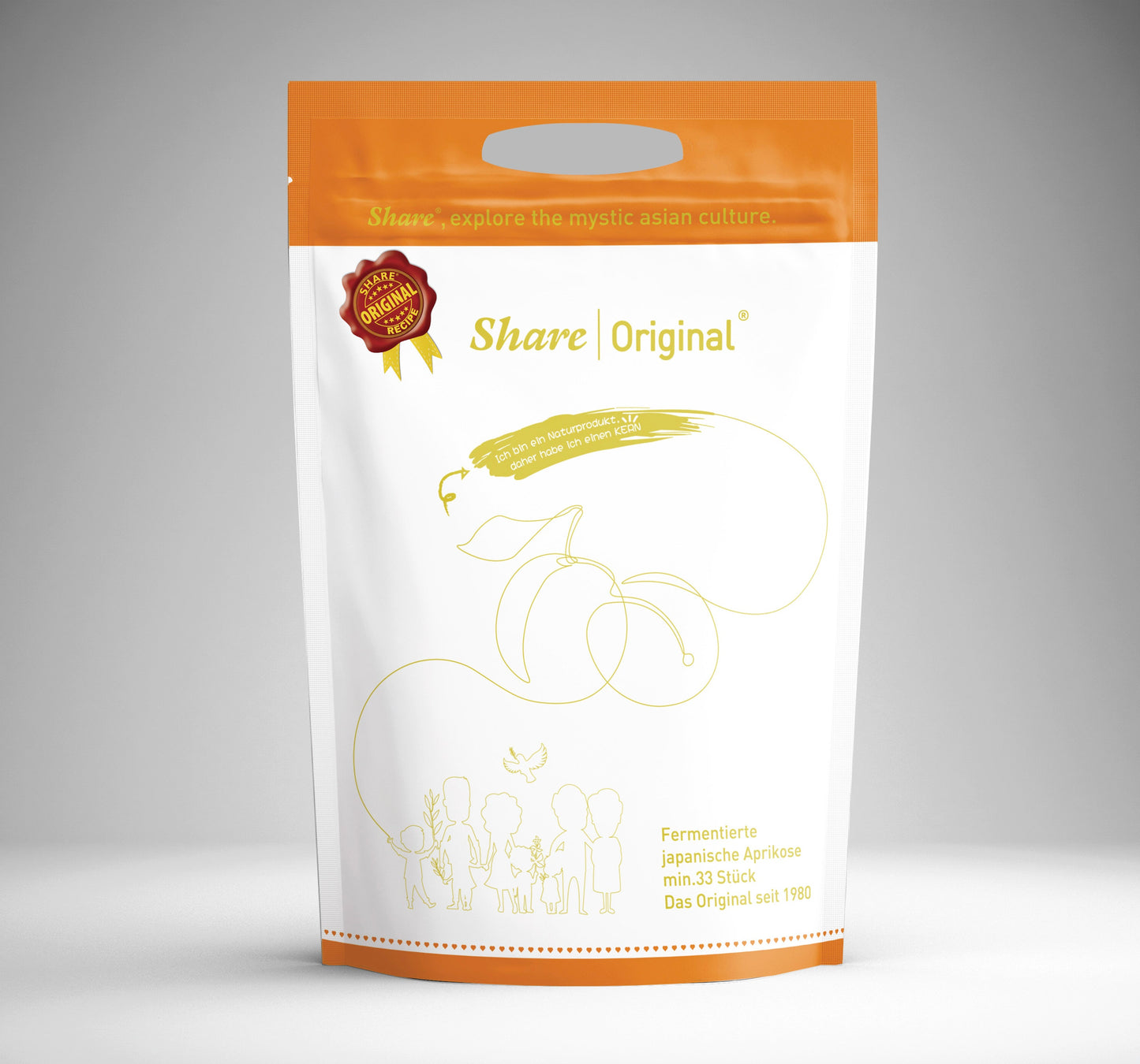 (30-Day Plan) Share Original Fermented Japanese Apricot/Plum 1.1lb Bag: 30+month Naturally Fermented w. Living Ingredients (Not Lab-Made); Vegan/Plant-Based; Lactose-Free; Individual Packs for Tavel (Made in Switzerland, Free Shipping)