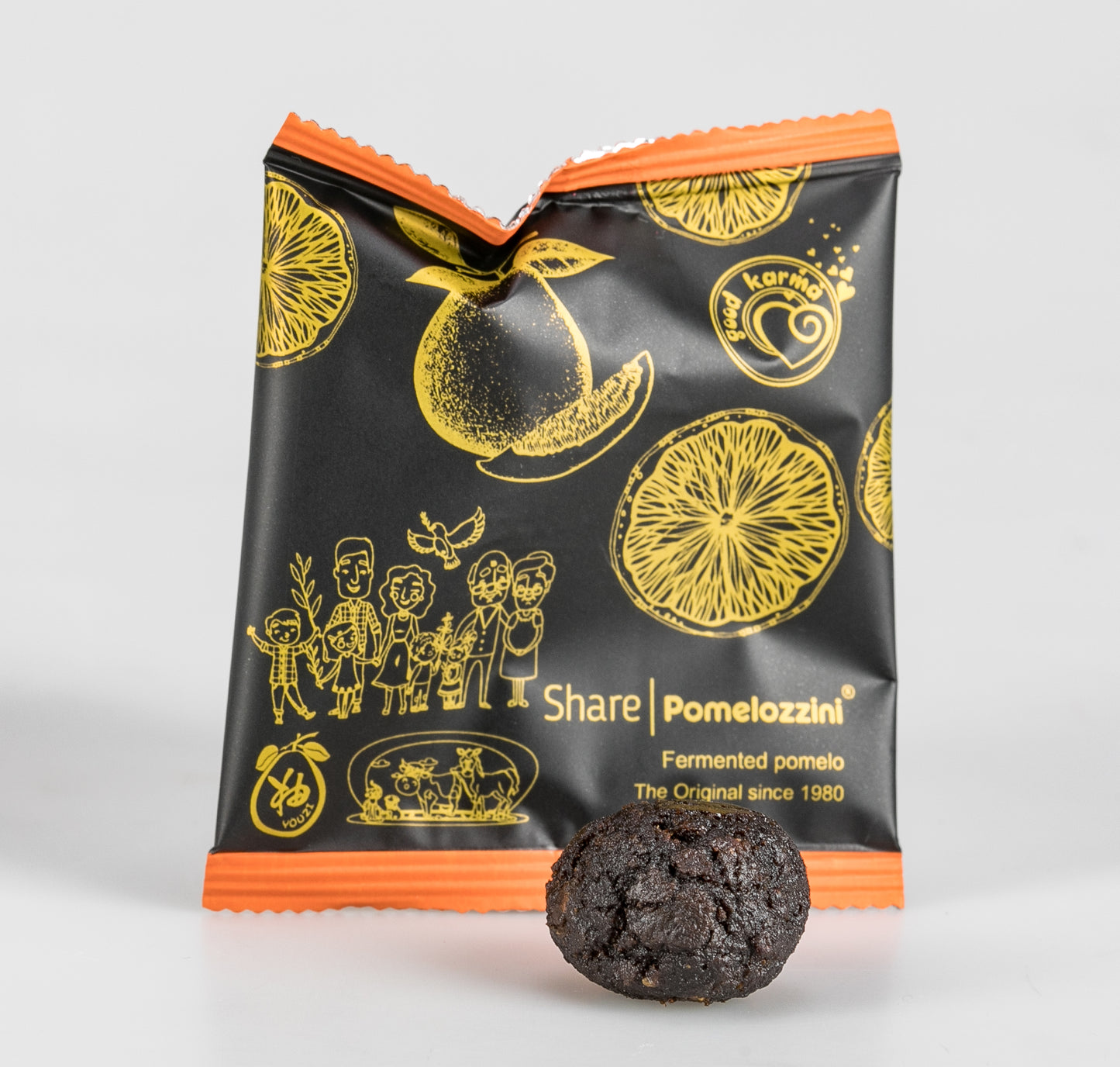 (3-Week Plan) Share Pomelozzini Fermented Pomelo 20-piece Box: 30+month Naturally Fermented w. Living Ingredients (Not Lab-Made), Vegan/Plant-Based; Lactose-Free; Individually Packaged for Travel (Made in Switzerland, Free Shipping)